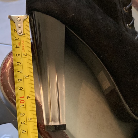 FRH Black Velvet Clear Heel Booties - Picture 6 of 6